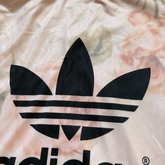 Adidas Originals Pastel Pink Floral Trefoil Track Jacket - Picture 4 of 7